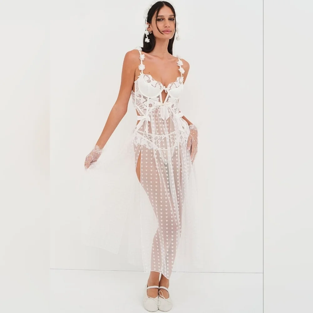 For Love And Lemons Amore Maxi Slip Dress - Picture 3 of 8